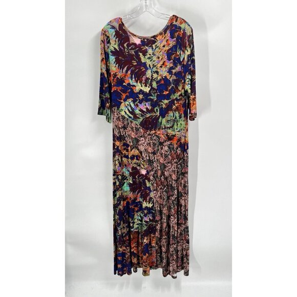 Soft Surroundings Estelle Maxi Dress Colorful Boho Artsy Sz Medium - Picture 5 of 5
